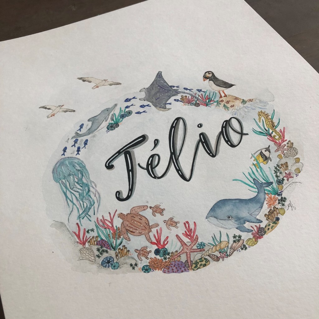 Affiche enfant originale - création à l'aquarelle